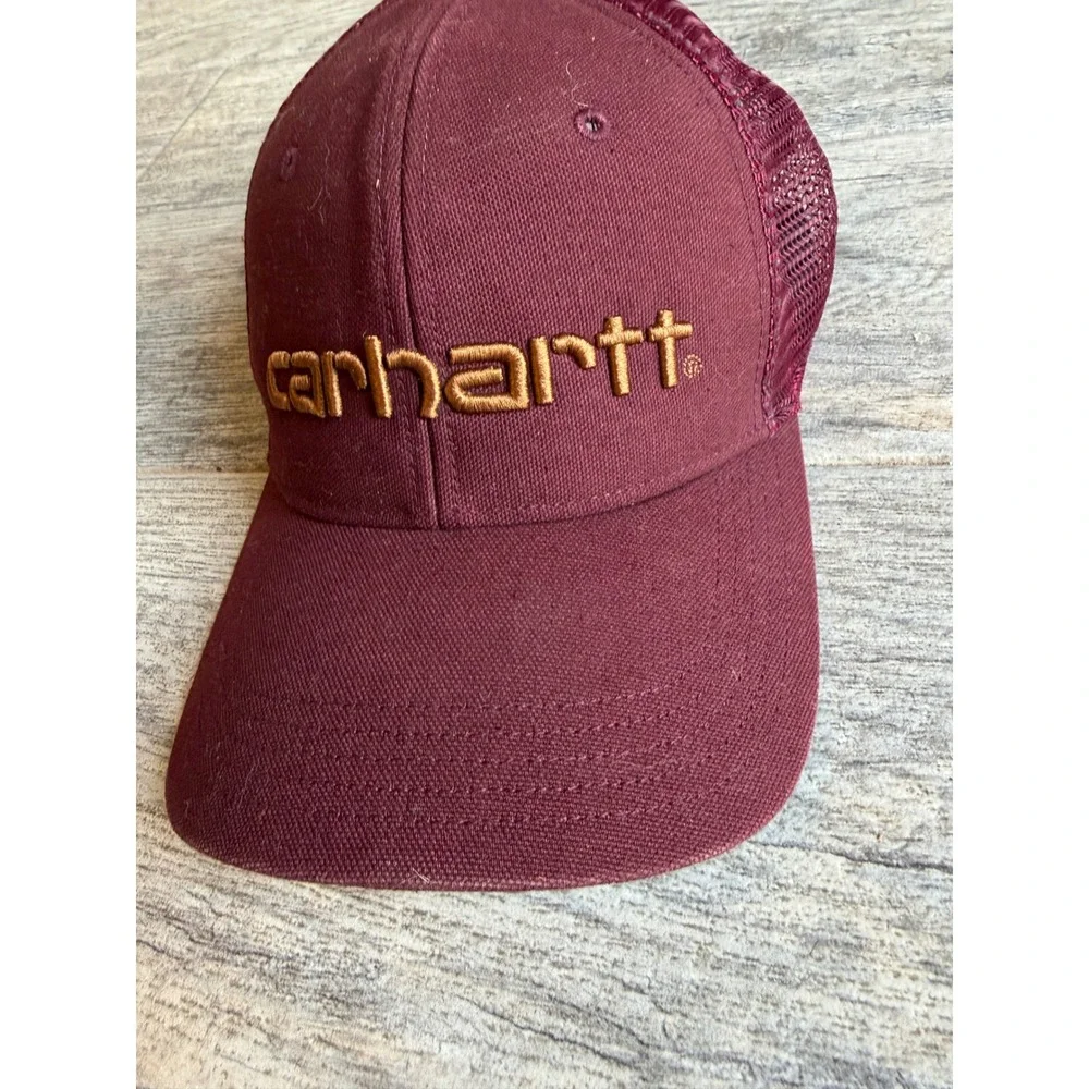 Carhartt Trucker Hat One Size Embroidered Mesh Snapback Hat Spell Out Mens OSFA